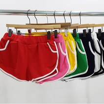 칼라 돌핀반바지)3부기장 돌핀팬츠 랍빠반바지 컬러반바지 나그랑 단체복 단체바지 허리밴드 단체의상 엠티반바지 MT 배색