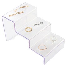 다목적 계단식 악세사리 진열장 전시대 진열대 반지 귀걸이 목걸이 고리 거치대 쇼케이스 쥬얼리 POP 상품, 3단, 3단