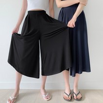 잇진 여성 팬츠 찰랑 스판 밴딩 큐롯 팬츠 치마바지