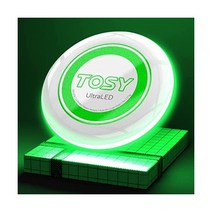 TOSY 36 및 360 LED 플라잉 디스크 프리스비 - 스마트 모드 자동 조명 충전식, Ultra Green 360 Leds (White di