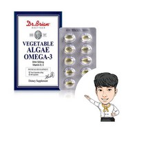 닥터브라이언 식물성 알게 오메가3 임산부섭취가능 저온초임계추출방식 비타민2종함유 식물성캡슐 혈행개선 혈중중성지질개선, 1개, 60캡슐
