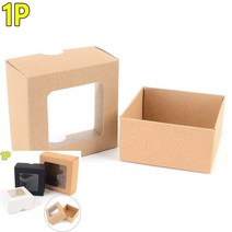 정사각 투명창 선물박스 선물포장 포장재료 웰컴키트제작, 대 - 화이트