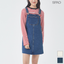 스파오 스파오 오버롤 데님 스커트_SPOJ923G01