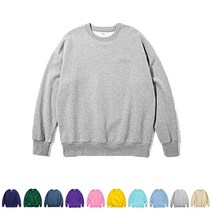 S~3XL 오버핏 쭈리맨투맨_남자 여자 빅사이즈 긴팔 티셔츠 무지맨투맨