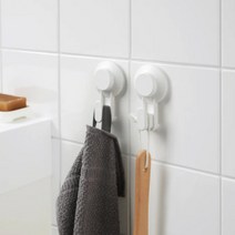 이케아 흡착식후크 2개입 다용도 욕실 흡착 벽걸이