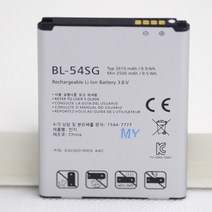 ISUNOO BL-54SG 내장 휴대폰 배터리 LG G2 F320 H522Y 2610mAh D728 H778 BL 모바일, 한개옵션1, 한개옵션0