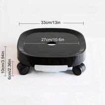 24cm/27cm 플랜트 캐디 바퀴 4 개 및 배수 트레이 정원 롤링 플랜터 트롤리 플랜트 스탠드 트레이 적재 용량 50KG/60KG, [02] 27cm Load 60KG