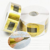 골드폼 아크릴폼 젤폼 10p 50p 100p 500p 국가고시 시험용 네일폼 네일아트 네일 손톱연장 손톱보수 젤연장 아크릴 연장, 골드폼/500p(둥근세모타입)