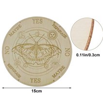 나무 점술 다우징 펜던트 차크라 펜듈럼 치유 명상 제단 장식품, 15cm Yellow