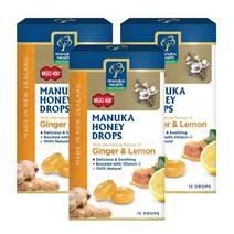 마누카헬스 마누카꿀 사탕 레몬&생강 65g 15개입 3팩