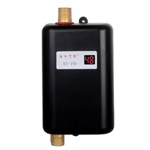 전기순간온수기 3800W/3000W 탱크 없는 순간 미니 전기 온수기 주방 보물 110/220V, 04 black_03 UK