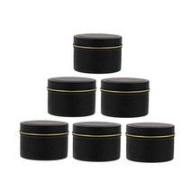 Cabilock 6pcs 4 Oz Tinplate Empty Tins Mini Tea Jars with Sealed Lid Metal Round Gift Tins Container, 1