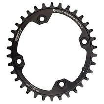 Wolf Tooth ComponentsWolf Tooth 타원형 산악 자전거 104 BCD 드롭 스톱 타원형 체인링 (32 투스 PowerTrac MTB), 36 dientes
