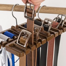 10칸 벨트걸이 넥타이 스카프 정리 홀더 - 밸트 소품 행거 걸이, 화이트