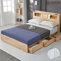 토린 LED 수납형 원목침대 SS+포켓매트, 단품