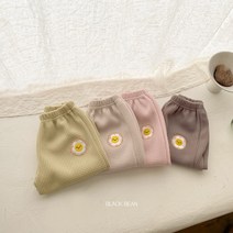 블랙빈 크로플팬츠