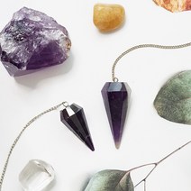 자수정 펜듈럼 (6각/12각) / 젠힐링샵 천연원석 수정 크리스탈 다우징 수맥 수맥차단