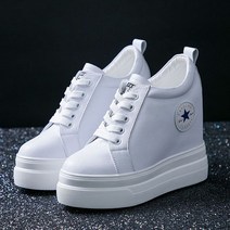 11CM 스탠딩화 굽높은 신발 통굽 키높이 운동화 발편한 치어리딩 스탠딩 콘서트 여자