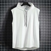 운동용 농구 헬스 쿨원단 민소매 후드 티셔츠
