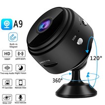 홈캠 펫캠 홈cctv 베이비캠 A9 HD 1080P 미니 IP 카메라 WiFi 홈 보안 감시 캠코더 2 웨이 오디오 모션 탐, 01 Only Camera