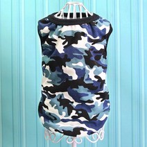 볼독 강아지가을옷 중형견옷 대형견옷 밀리터리룩 웰시코기옷 티셔츠, 블루