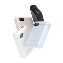 리큐엠 20W 고속충전 LCD잔량표시 10000mAh 미니 보조배터리 QP1000A, 블랙, 블랙, 1개