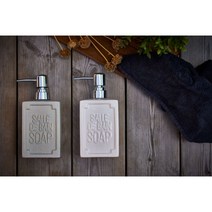 폴리에라드 410ml 세라믹 살 드방B 공병 욕실 디스펜서 용기, 매트 그린 2개