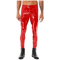 새로운 망 가짜 가죽 PVC 바지 Clubwear 블랙 슬림 맞는 나이트 클럽 댄스 파티 바지 오토바이 Ridding 바지 남성을위한
