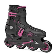 Roces 400687 Model Orlando III Kids Inline Skate US 4-7 Black/Pink, 1