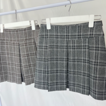 체크 플리츠 주름 치마바지 2color