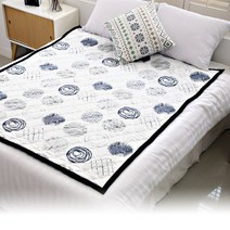 세탁가능 전자파없는 1인용 전기장판 싱글 2인용 전기요 침대용 소형 캠핑용 면혼방 극세사 전기매트, 3.더블(대형), 08. EMF 극세사 스케치