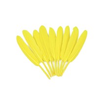 거위깃털 소 약1.5~1.8cm×12~15cm 노랑 100개 자연재료 거위털 인디언장식 노리프렌즈 만들기재료