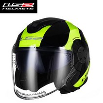 LS2 복고풍 아라이램5 RX7X 레트로버 AGV 오픈페이스 덱스톤500TX SOL 할리 비틀 SST헬멧 라이딩 오토바이용품매장, 블랙 색과 옐로우 / 컬러 깃발