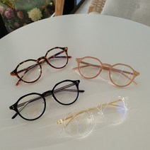 애찌 다각형뿔테[블루라이트렌즈포함] 투명안경 투명뿔테 다각형안경