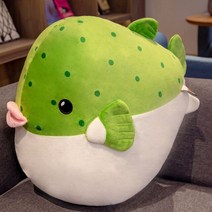 30cm/35cm/품질 플러시 복어 물고기 장난감 베개 장식 및 생일 선물 여자 친구와 어린이위한, 35cm, green