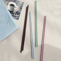헤이엔코 파스텔 실리콘 젓가락(4color), 1세트, 브라운