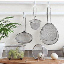 대경 푸코 스텐 채망 채반 바구니 건지기 7종, 굵은 타원 S152