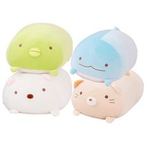 4 개/몫 일본 애니메이션 Sumikko Gurashi Kawaii Plushie 장난감 San-X 코너 바이오 인형 어린이 귀여운 베개 생일 소녀, 화이트