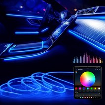 오토크루 소리반응 레인보우 RGB 엠비언트 라이트 광섬유 무드등 AC-L02, USB 멀티 5M