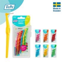 TePe 테페 치간칫솔 ㄱ자형 앵글 6개입 0.4~0.8mm, 레드 0.5mm