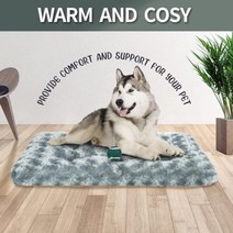 Furrybaby겨울용 매우 따뜻한 개 매트 두꺼운 소파 소형견대형견용 고양이 깊은 수면용 푹신한 침대 이동식 세척 가능한 애완 동물, light grey+XXS(45x30x8CM)