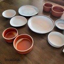 도자기가 원분청 공기대접 세트 4p 국산도자기그릇