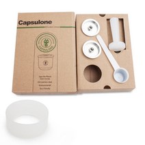 capsulonefit for illy 커피 머신 메이커스테인레스 스틸 금속 리필 가능 재사용 가능한 캡슐 fit for illy 카페 캡슐 포드, 2포드 1탬퍼 1링