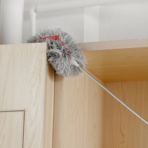 최대2m90cm 길이조절 8단 먼지털이 와이어헤드 청소 먼지떨이세척가능 천장 청소포 밀대 걸레 에어컨, MAX-그레이, 단품