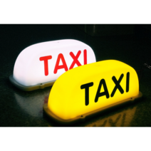 택시 지붕 TAXI 라이트 네온 보드 지붕등 자동차 트럭 기호 램프 쉘 071322, 노랑/블랙, USB충전식(완충후12시간지속), 1개