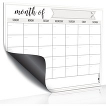 Monthly - Grey Magnetic Dry Erase Refrigerator Calendar by planOvation | Large Calendar Whiteboard, 1