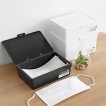소품 마스크 물티슈 깔끔 보관 정리 수납함 850ml 주방 회사 웰포켓 욕실 다용도, 화이트