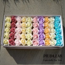 장미비누꽃50송이 10색혼합 파스텔 비누꽃재료 사탕부케 도매