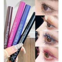 1/1+1 내추럴 롱 마스 매끄럽고 번지지 않는 눈망울, 블랙*4+커피색*4+그레이*4+로즈 레드*4
