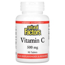 네츄럴팩터스 비타민 C 500mg 90정, 1병